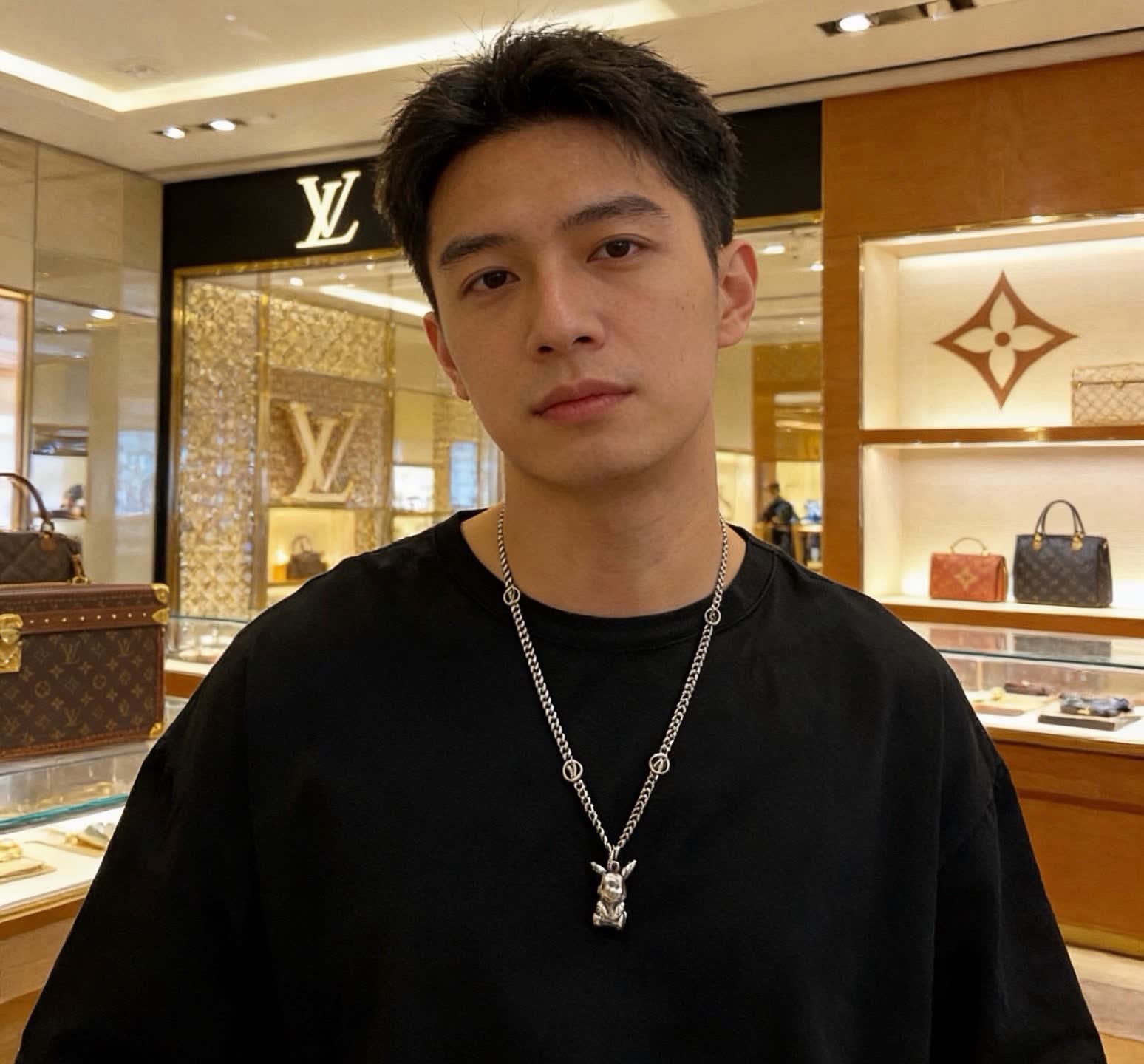 Louis Vuitton Silver Charm Necklace